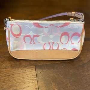 Coach shoulder bag in pink and nude colors